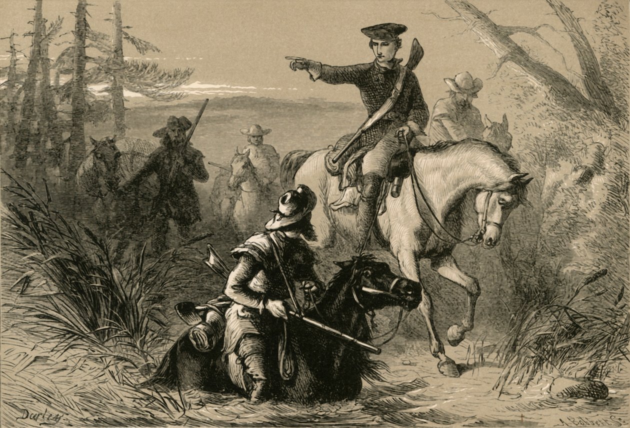 الرائد واشنطن في مهمته إلى القائد الفرنسي 1877. بواسطة ألبرت بوبيت