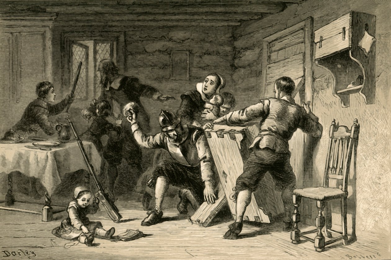 المتشددون يحاصرون منزلهم ضد الهنود ، 1877. بواسطة ألبرت بوبيت