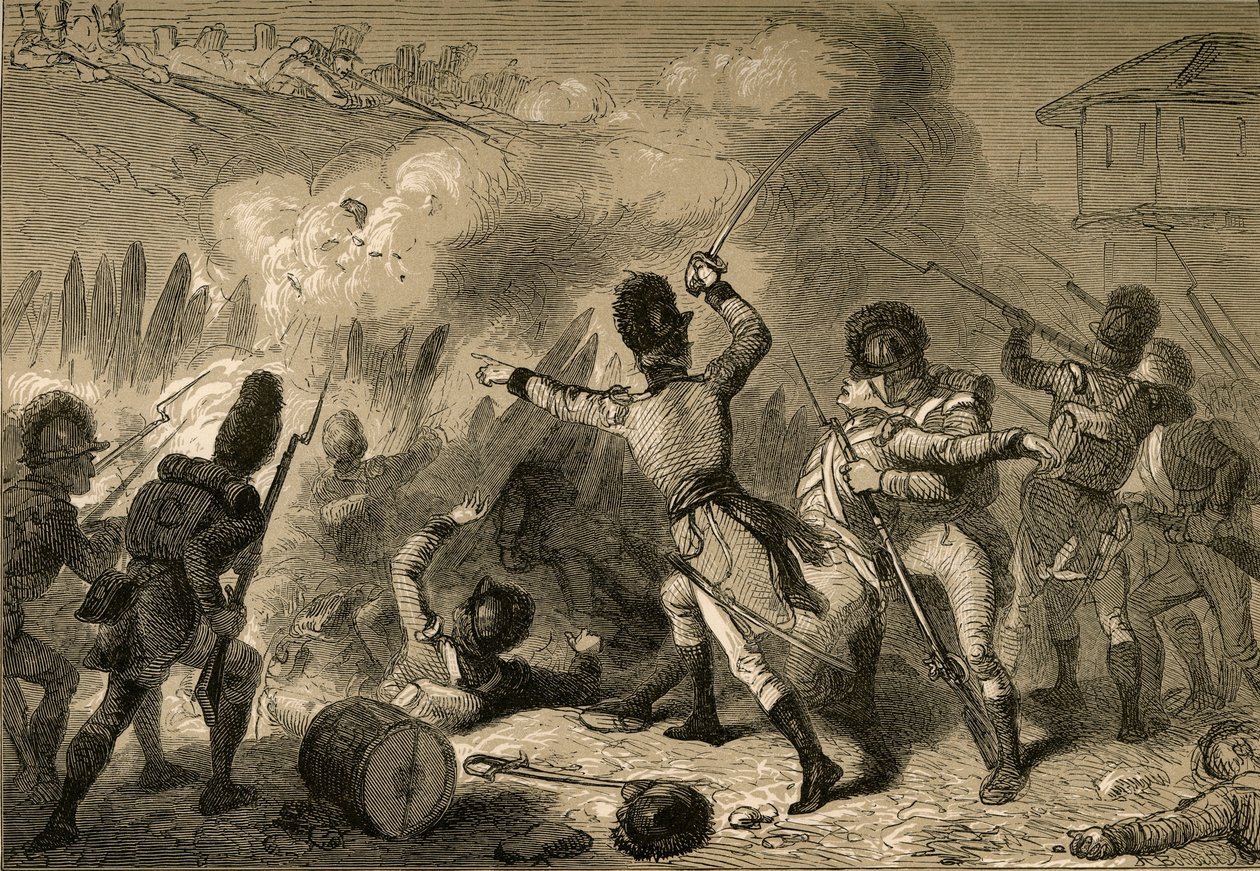 صد البريطانيون في فورت ستيفنسون ، 1878. بواسطة ألبرت بوبيت
