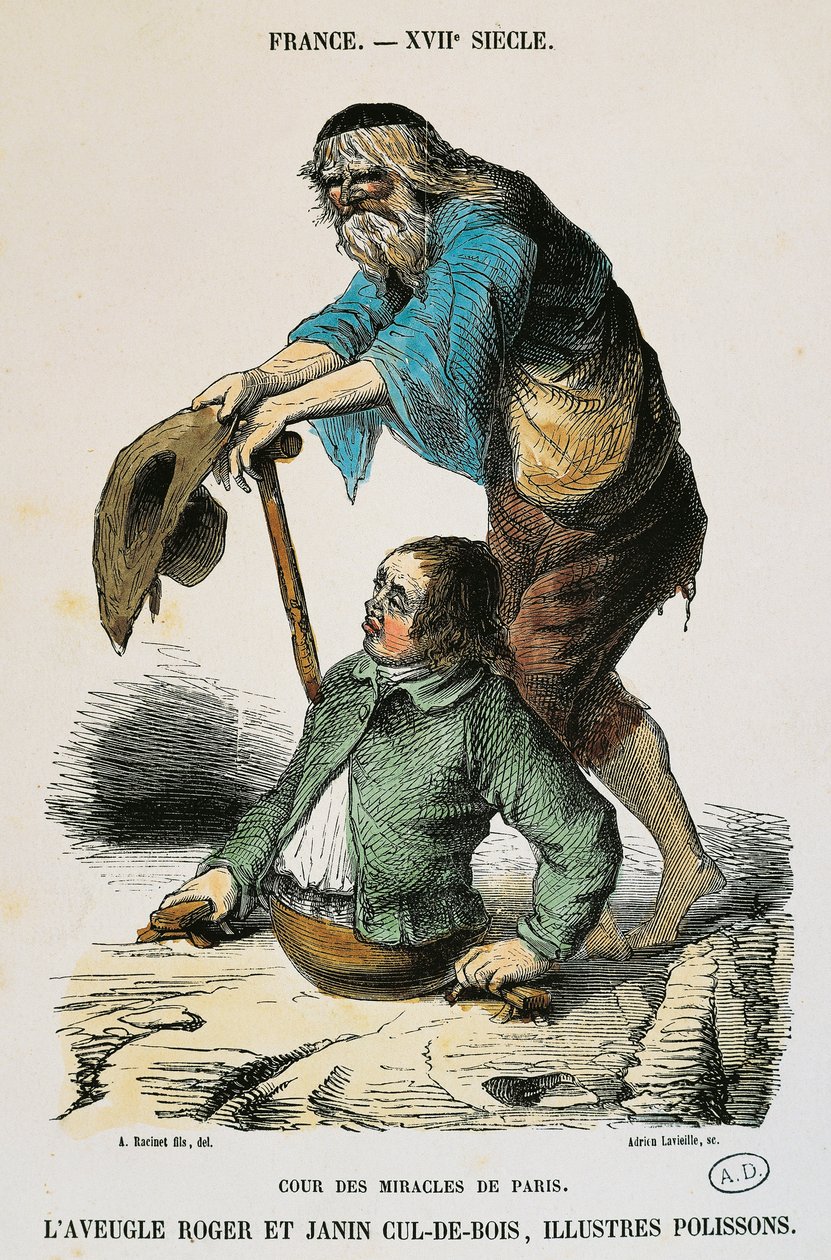 محكمة المعجزات في باريس ، نقش لأوغست راسينيه (1825-1893) ، فرنسا بواسطة ألبرت تشارلز أوغست راسينت