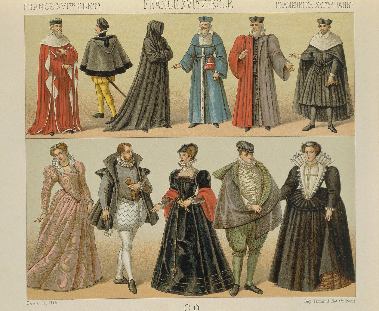 "Le Costume Historique" (تاريخ الأزياء الكامل) من تأليف Auguste Racinet ، المجلد الرابع بواسطة ألبرت تشارلز أوغست راسينت