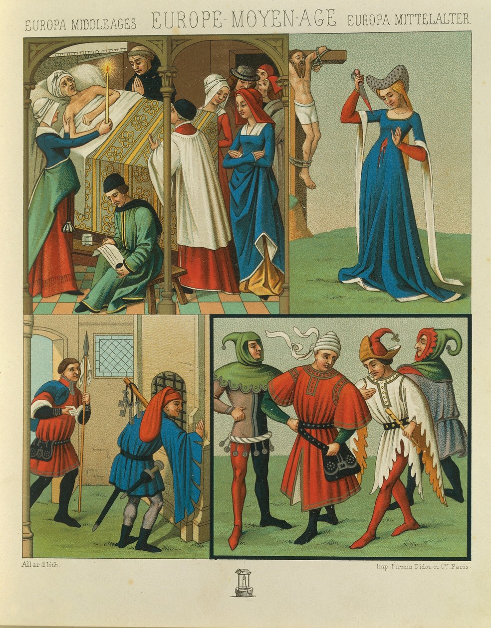 "Le Costume Historique" (تاريخ الأزياء الكامل) من تأليف Auguste Racinet ، المجلد الرابع بواسطة ألبرت تشارلز أوغست راسينت