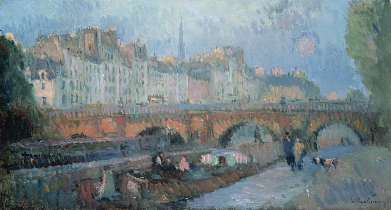بونت نيوف و Quai de la Monnaie ، باريس بواسطة ألبرت تشارلز ليبورغ