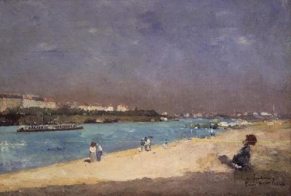 منظر لضواحي باريس من Pont National ، 1882 بواسطة ألبرت تشارلز ليبورغ
