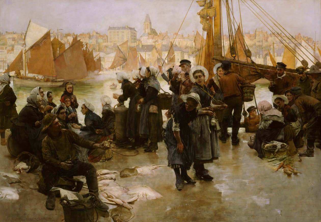 رحيل أسطول الصيد بولون 1891 بواسطة ألبرت شوفالييه تايلر