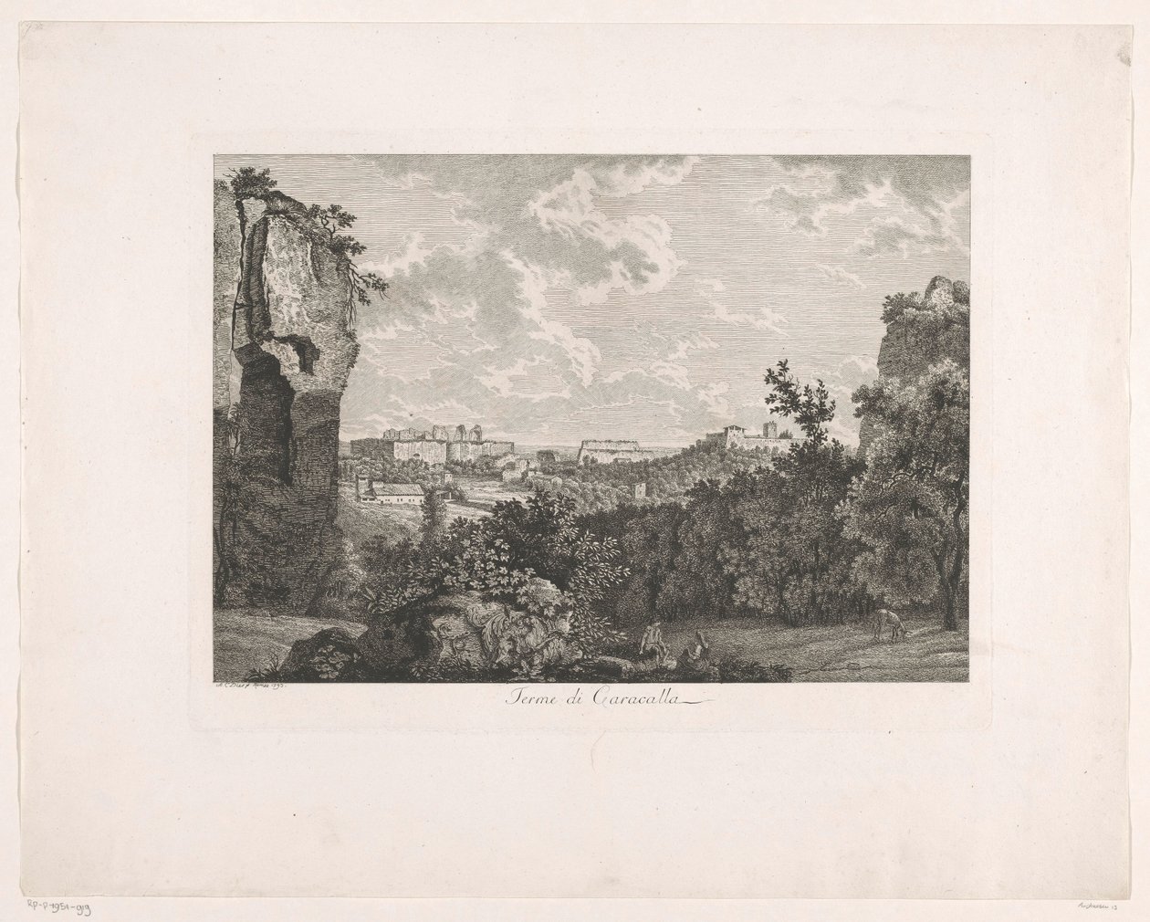 حمامات كركلا Terme di Caracalla (العنوان على الكائن) كتيبات محفورة بشكل رائع من إيطاليا (عنوان السلسلة) بواسطة وفاة ألبرت كريستوف