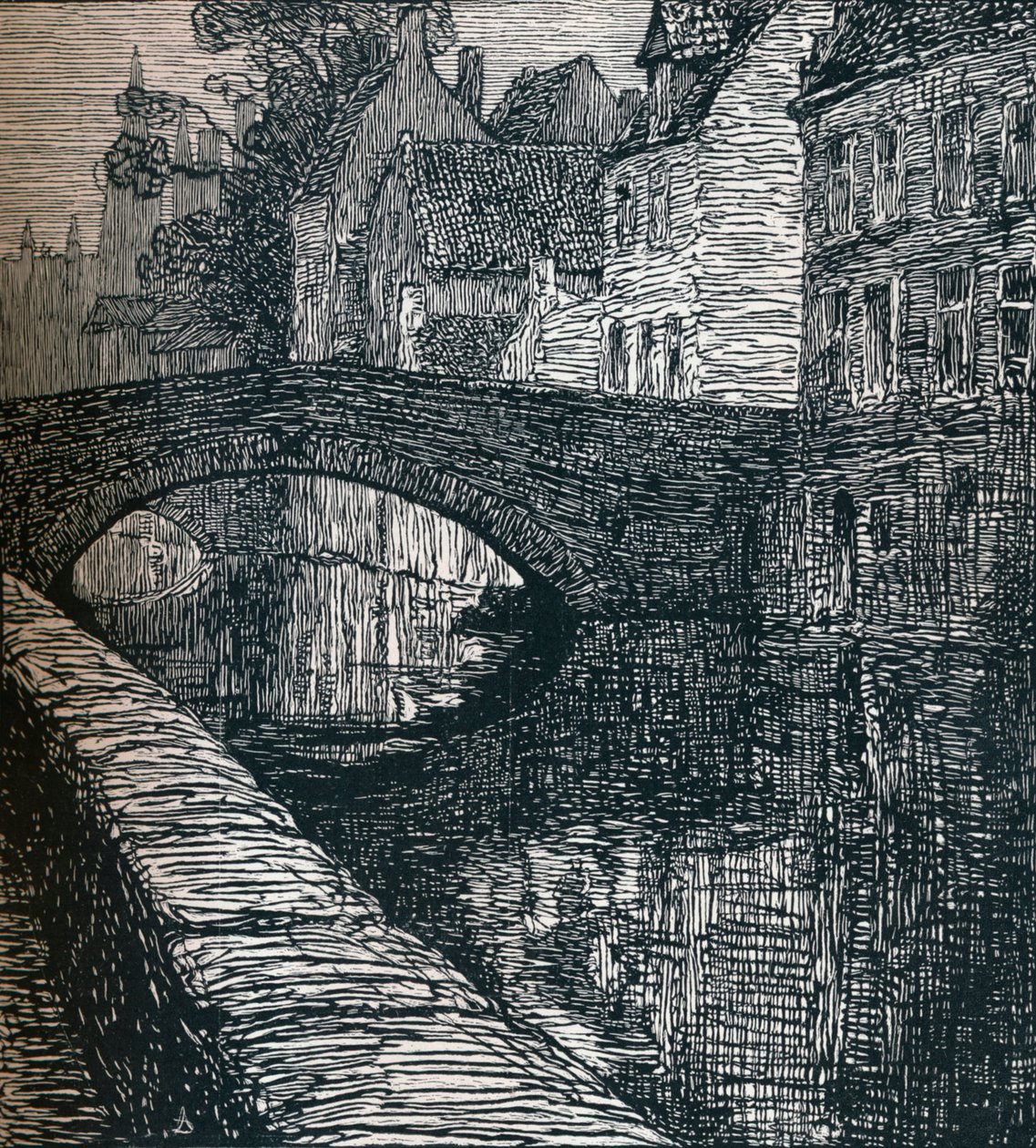 بروج: Le Quai Vert The Green Quay ، 1916 ، 1917 بواسطة ألبرت ديلستانش