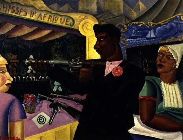 إطلاق نار أفريقي عام 1928 (زيت على ظهر السفينة) بواسطة ألبرت دروسبيك