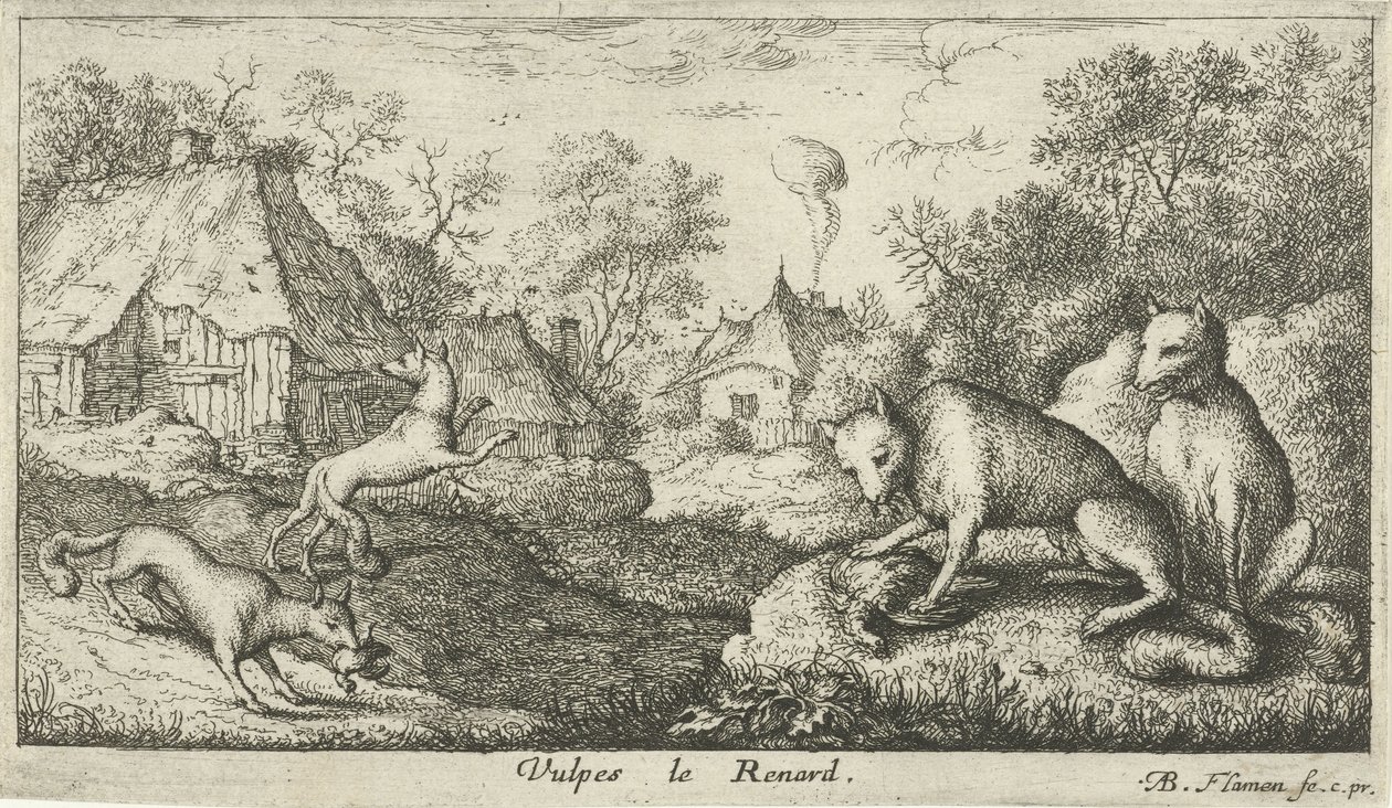الثعالب Vulpes le Renard (العنوان على الكائن) أنواع الحيوانات المختلفة (عنوان السلسلة) بواسطة ألبرت فلمش
