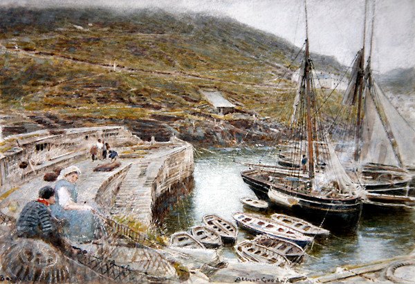 Boscastle (ألوان مائية ولون جسم على ورق) بواسطة ألبرت جودوين