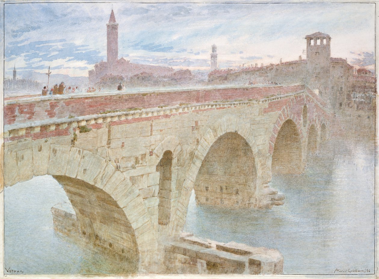 فيرونا ، 1896 (مرحاض على ورق) بواسطة ألبرت جودوين