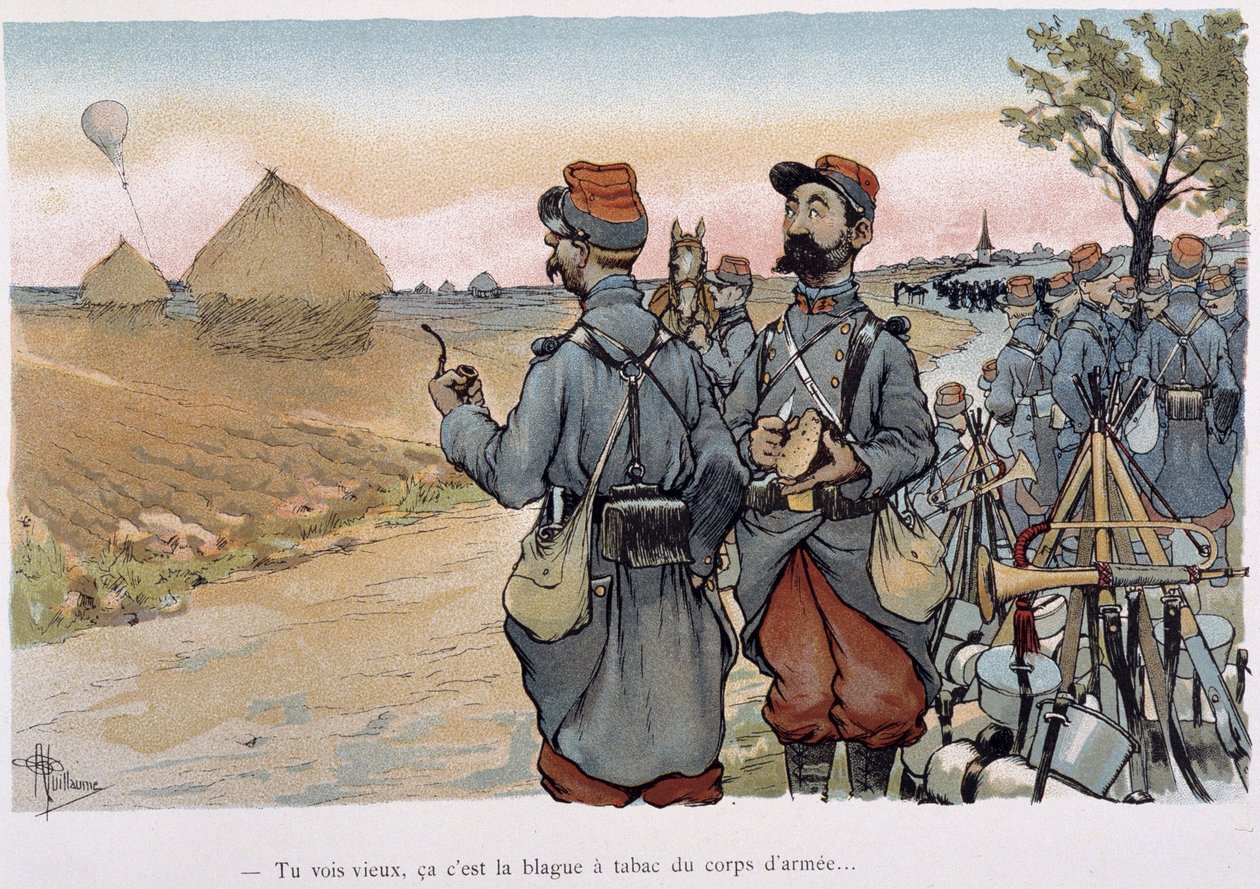 Aerostation Militaire - في "" Military Album "لألبرت غيوم (1873-1942) ، كاليفورنيا. 1900 بواسطة ألبرت غيوم