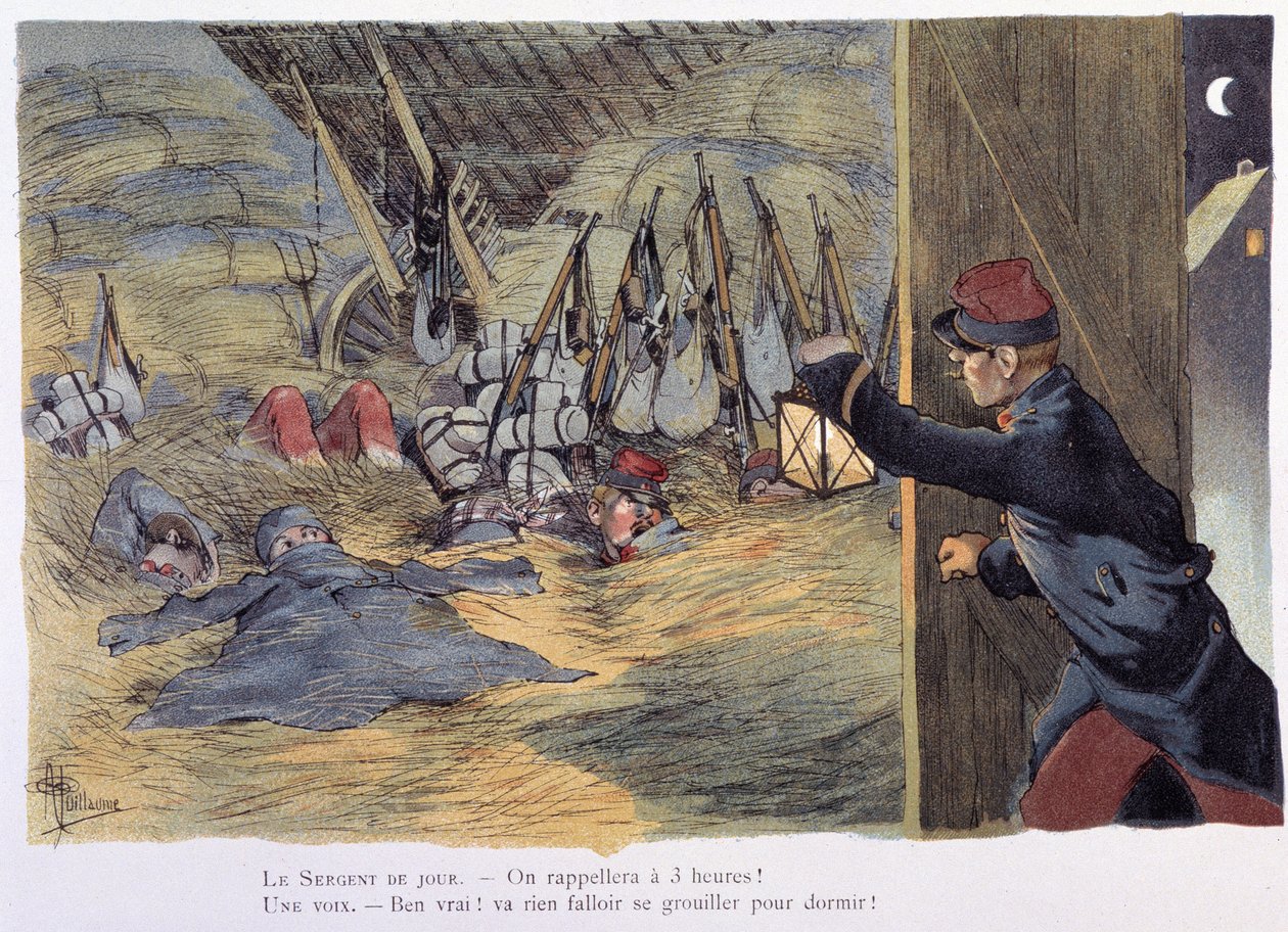 Dan la straille - in “” Album militaire”” by Albert Guillaume (1873-1942), circa 1900 بواسطة ألبرت غيوم