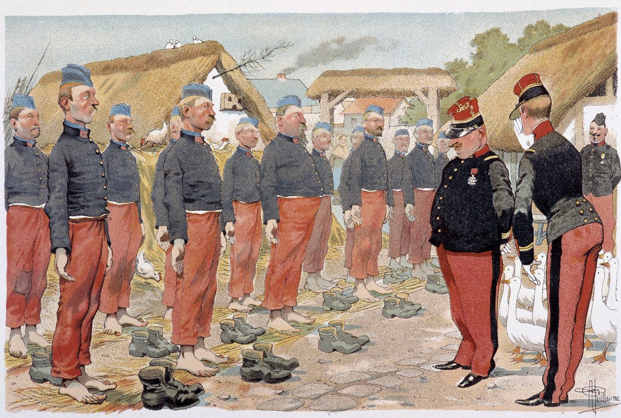 La revue des pieds - في "" Military Album "لألبرت غيوم (1873-1942) ، كاليفورنيا. 1900 بواسطة ألبرت غيوم