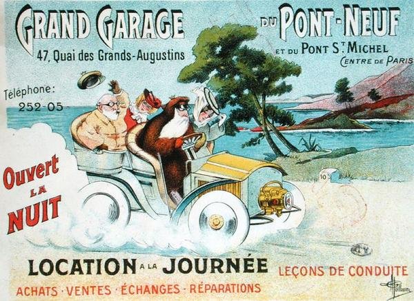 إعلان ملصق "Le Grand Garage du Pont-Neuf" بواسطة ألبرت غيوم