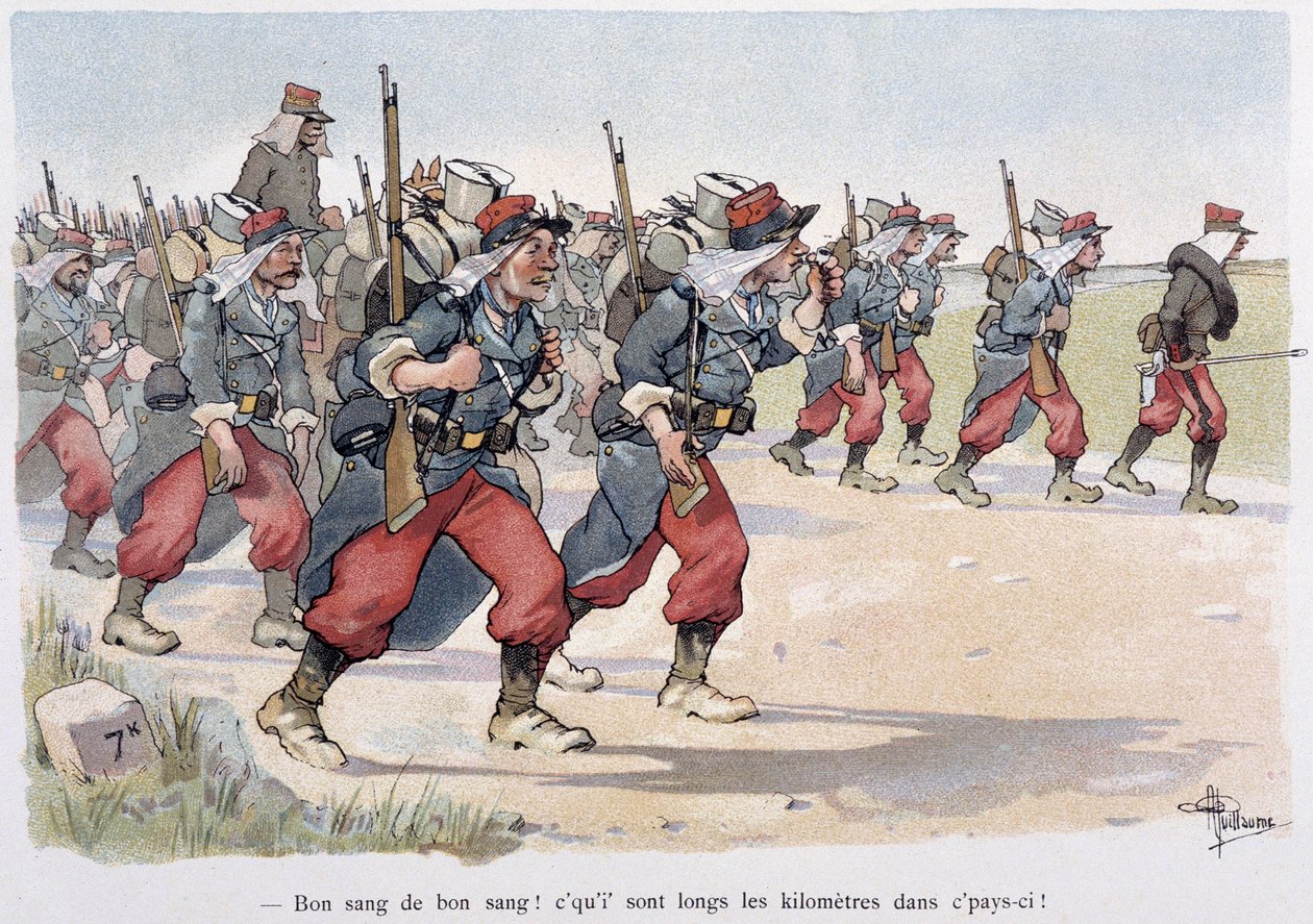 فوج إن مارش - في "" الألبوم العسكري "لألبرت غيوم (1873-1942) ، كاليفورنيا. 1900 بواسطة ألبرت غيوم