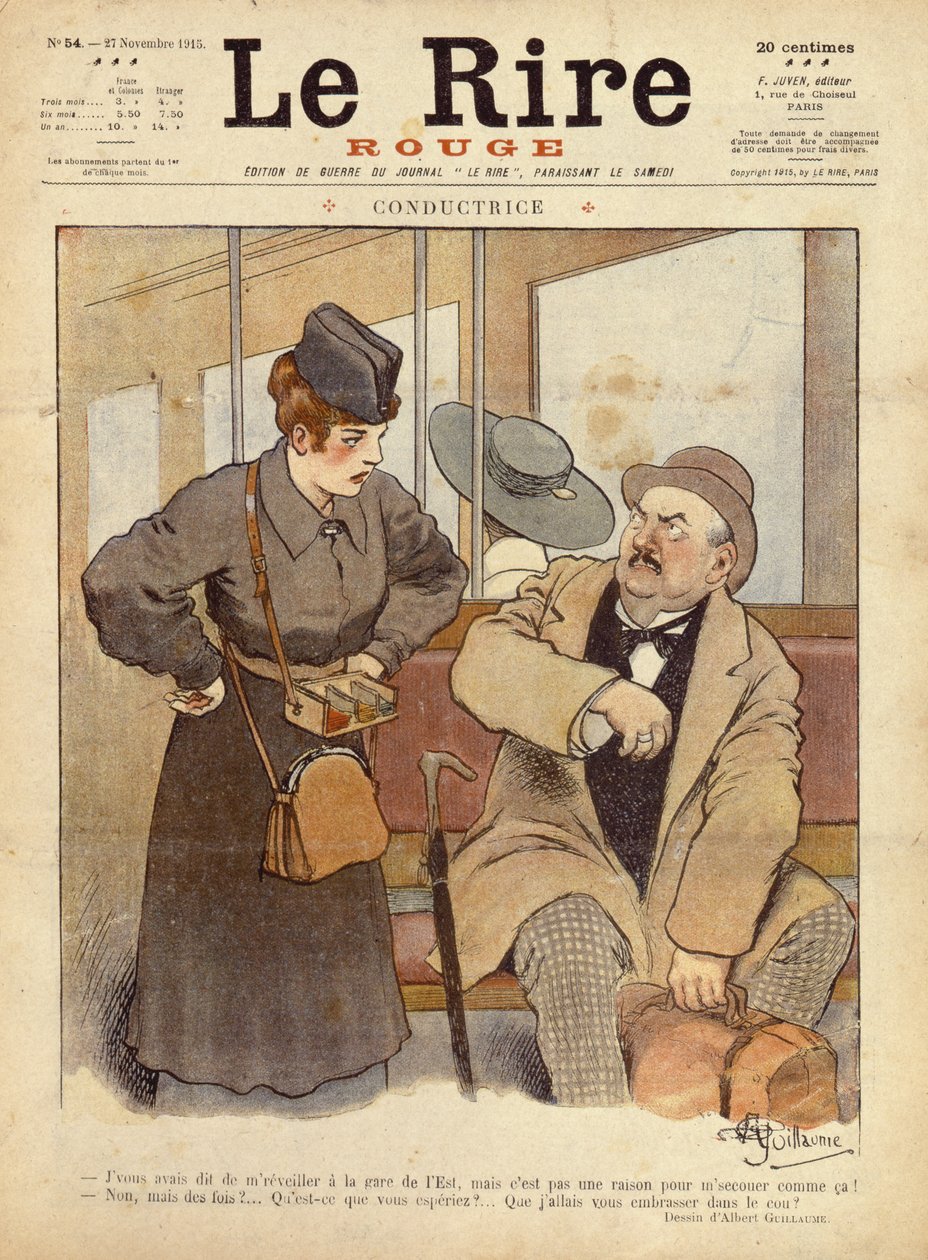 قائد القطار ، كرتون من Le Rire Rouge ، 27 نوفمبر 1915 بواسطة ألبرت غيوم