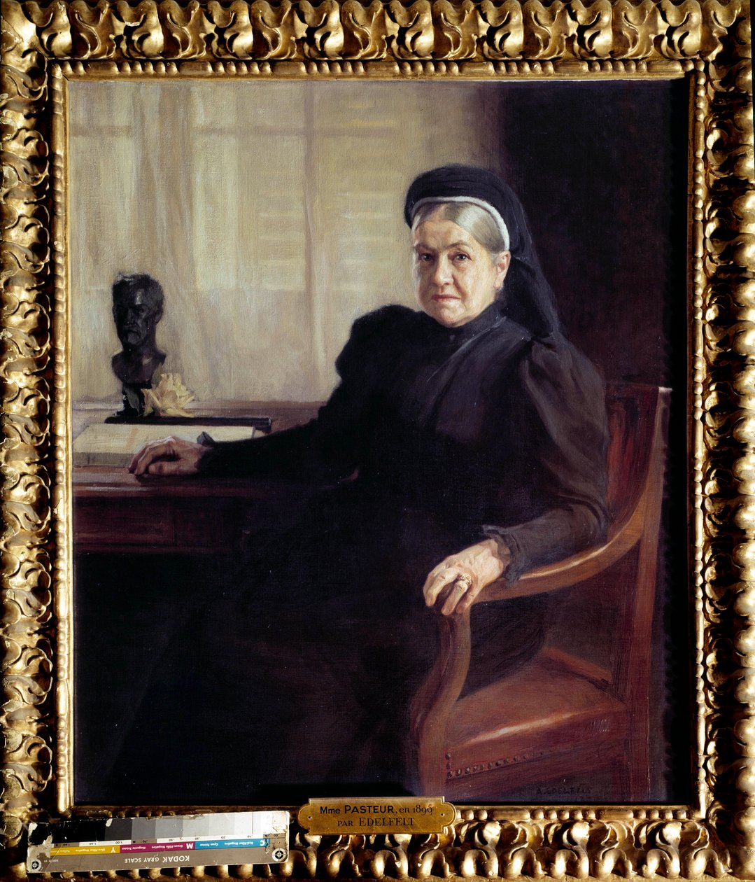 صورة مدام باستور (1854-1905) ، أرملة الطبيب الفرنسي لويس باستور (1822-1895) في عام 1899 "لوحة ألبرت إديلفيلت (1854-1905) 1899 باريس ، متحف باستير - صورة السيدة باستور (1854-1905) ، أرملة الطبيب الفرنسي لويس باستور (1822- بواسطة ألبرت جوستاف أريستيدس إديلفيلت