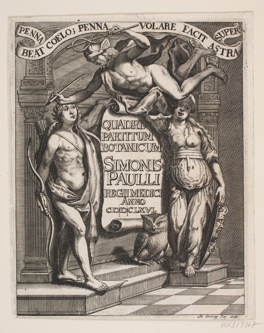 Titelblad til Simon Paulli ، "Quadripartitum Botanicum" ، 1667 بواسطة ألبرت هيلفيغ
