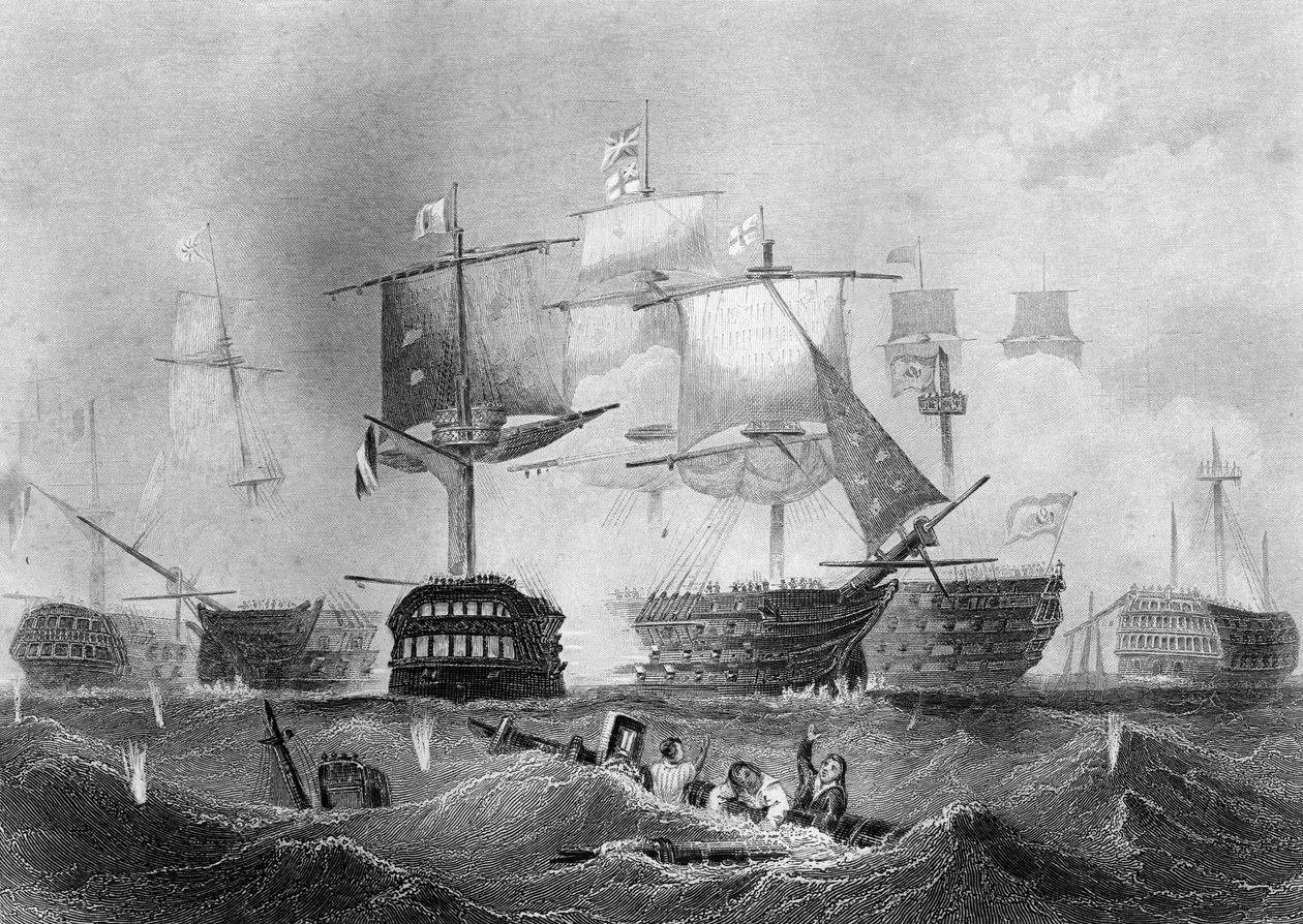 معركة ترافلغار ، 21 أكتوبر 1805 ج 1857. بواسطة ألبرت هنري باين