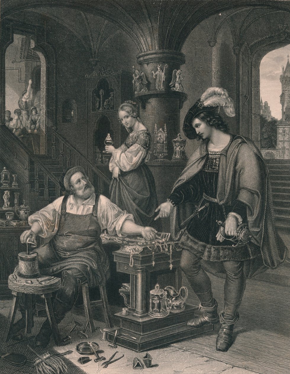 ابنة جولدسميث ، c1850 بواسطة ألبرت هنري باين
