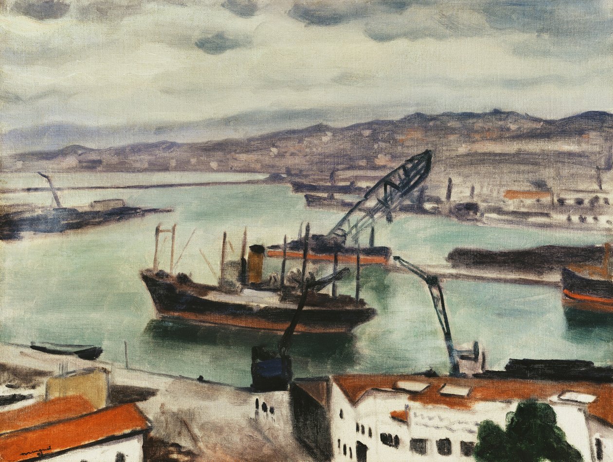 الجزائر العاصمة ، ميناء الأغر ، حوالي 1942-5 (زيت على قماش) بواسطة ألبرت ماركيه