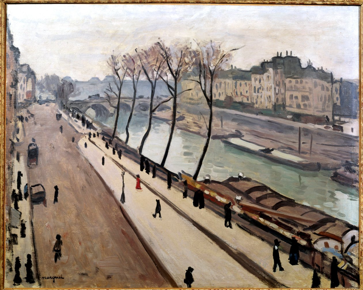 منظر لنهر السين من Quai des Grands Augustins في باريس بواسطة ألبرت ماركيه