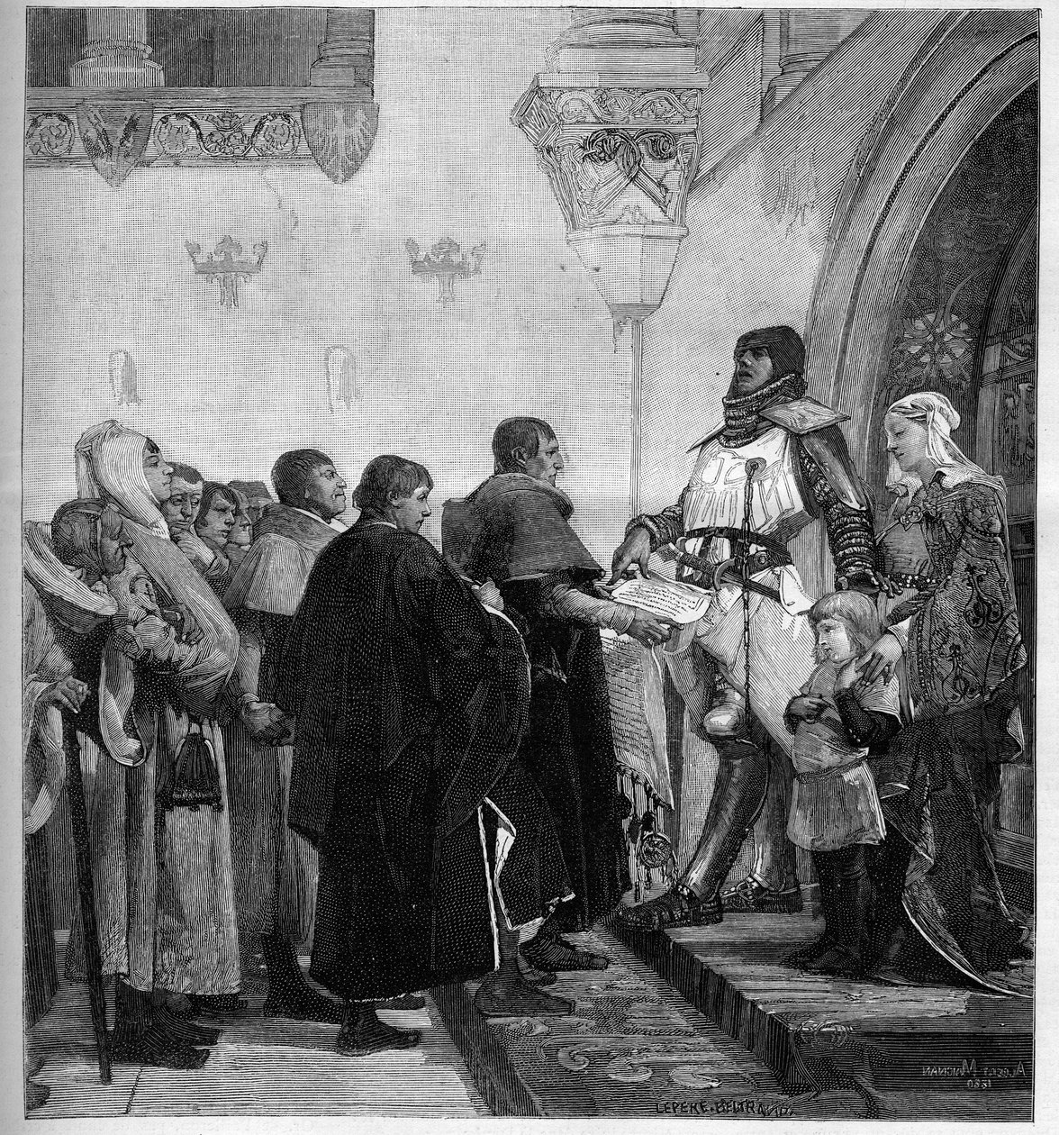 يمنح رينو دي بورغوني برجوازية بلفور ميثاق التحرر. احتاج Renaud of Burgundy (توفي عام 1321) إلى المال لشن حربه ضد الإمبراطور رودولف الأول للإمبراطورية المقدسة ، وحرر مدينة بلفور في عام 1307 ، من خلال الدفع بواسطة ألبرت بيير رينيه مينيان