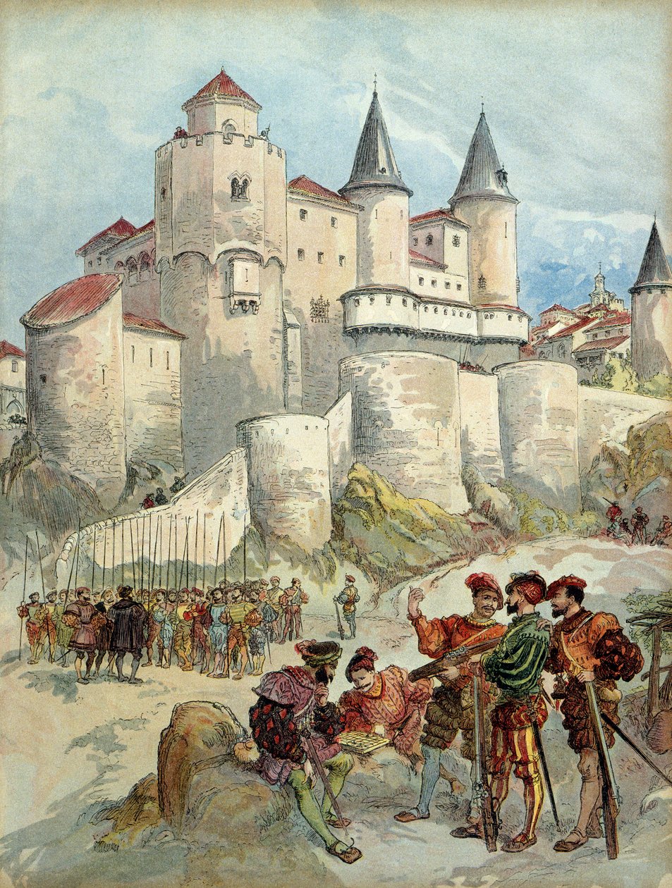 كان السجين فرانسوا الأول (1494-1547) محبوسًا في برج ألكازار في مدريد (إسبانيا) حتى عام 1526. بواسطة ألبرت روبيدا