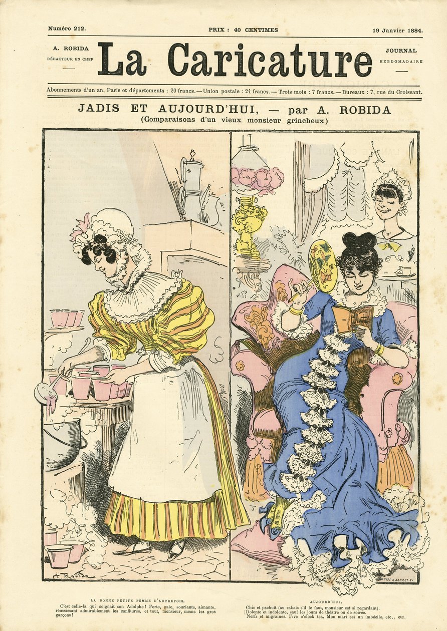 رسم توضيحي لألبرت روبيدا (1848-1926) لغلاف La Caricature (1880) بواسطة ألبرت روبيدا