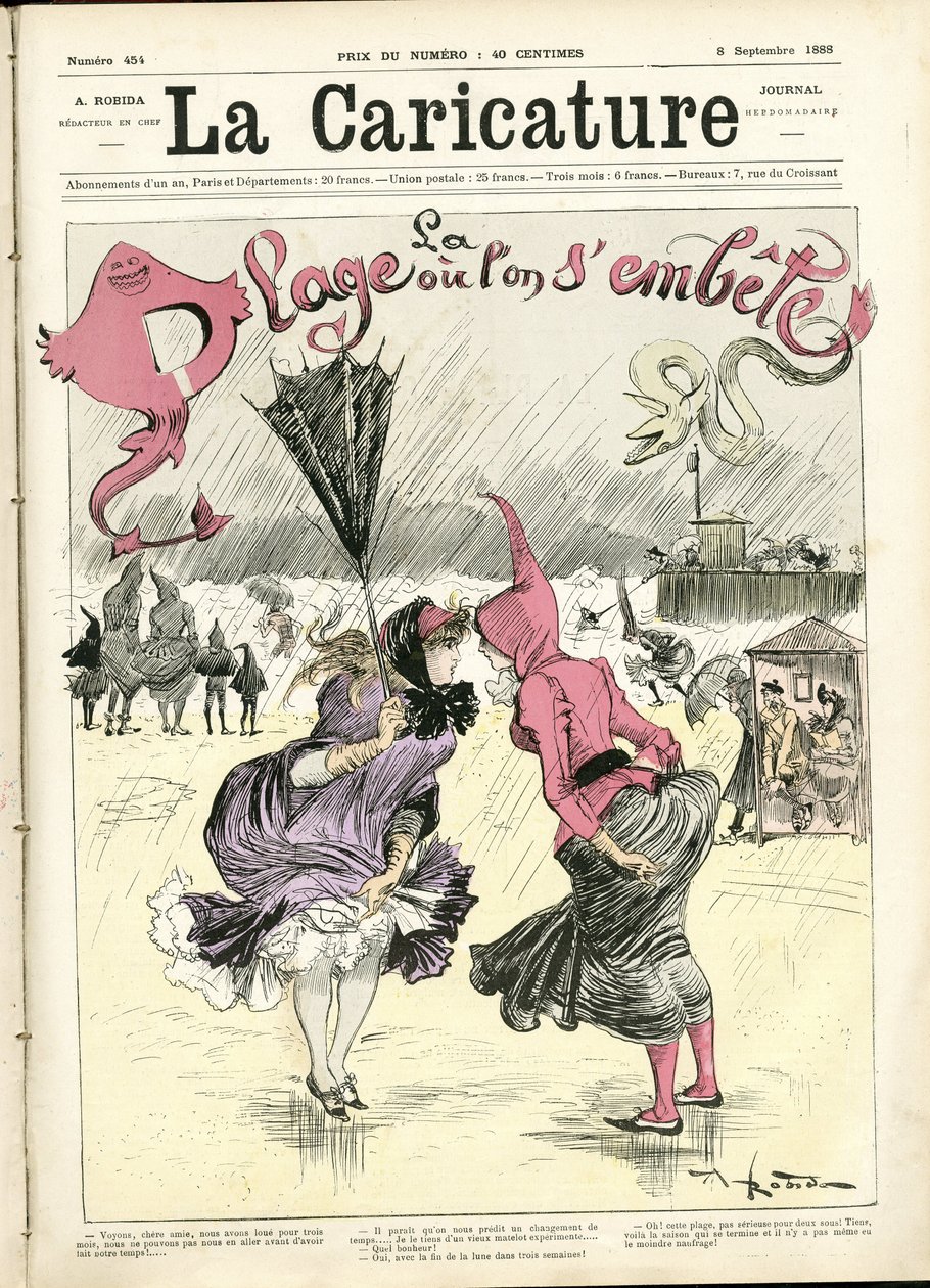 رسم توضيحي لألبرت روبيدا (1848-1926) لغلاف La Caricature (1880) بواسطة ألبرت روبيدا
