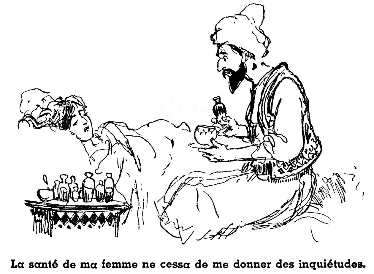 السندباد البحار (سندباد) - قصة ألف ليلة وواحدة (1001) - رسم توضيحي لكتاب من عام 1948 (طبعة فورتين، مجموعة تصوير رائع للطفولة) يحكي مغامراته - رسم لألبرت روبيدا (1848 - 1926) - الرحلة الرابعة : سي بواسطة ألبرت روبيدا