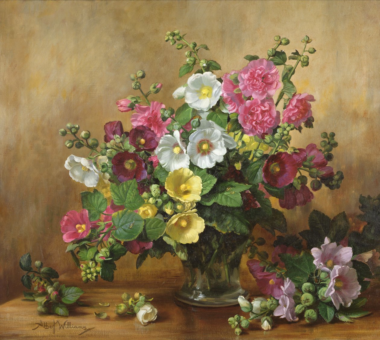 AB257 Hollyhocks أواخر سبتمبر بواسطة ألبرت ويليامز