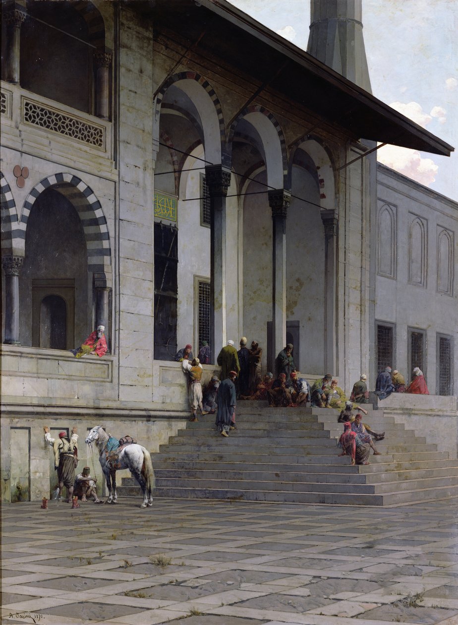 مدخل مسجد Yeni-Djami في القسطنطينية ، 1870 بواسطة البرتو باسيني