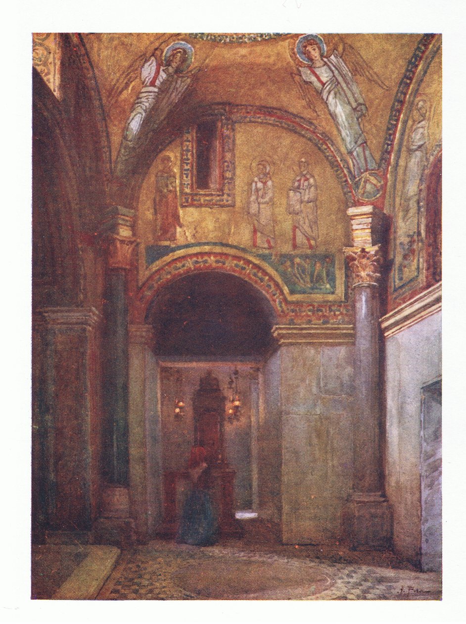 كنيسة سان زينو في إس براسيدي ، من روما التي نشرتها شركة إيه آند سي بلاك ليمتد ، 1925 بواسطة ألبرتو بيزا
