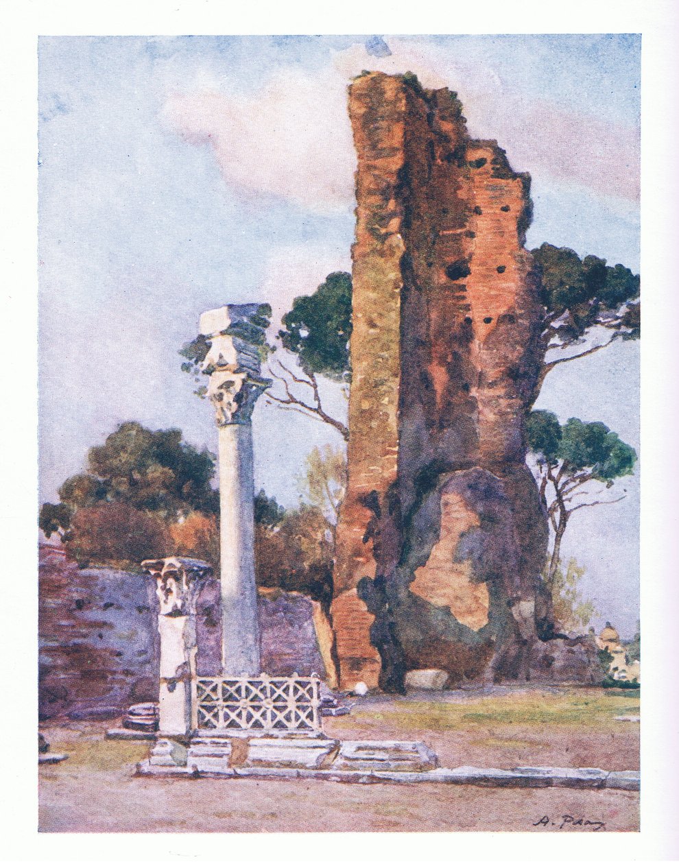 بازيليكا فلافيان من Palentine ، من روما التي نشرتها A & C Black Ltd ، 1925 بواسطة ألبرتو بيزا