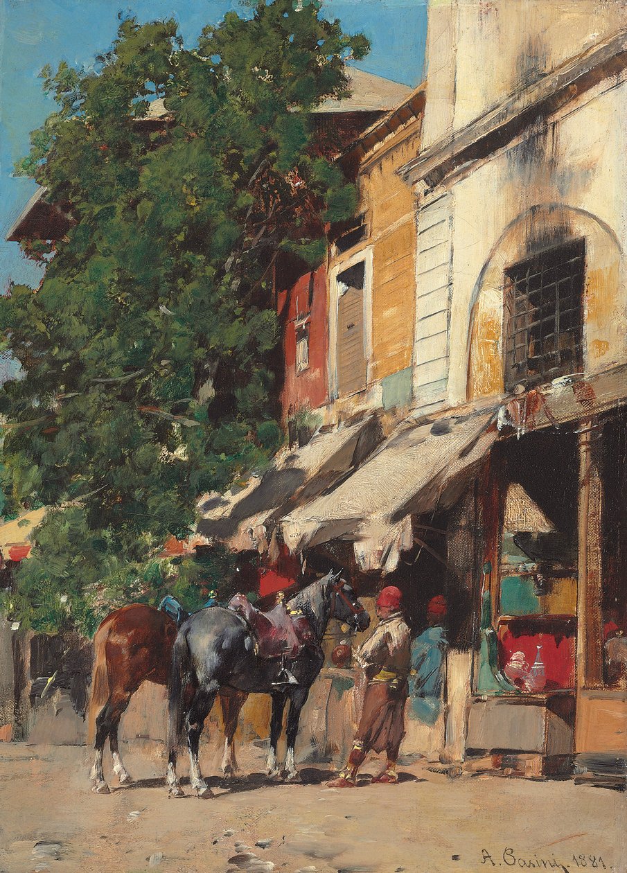 في السوق ، اسطنبول ، 1881 بواسطة البرتو باسيني