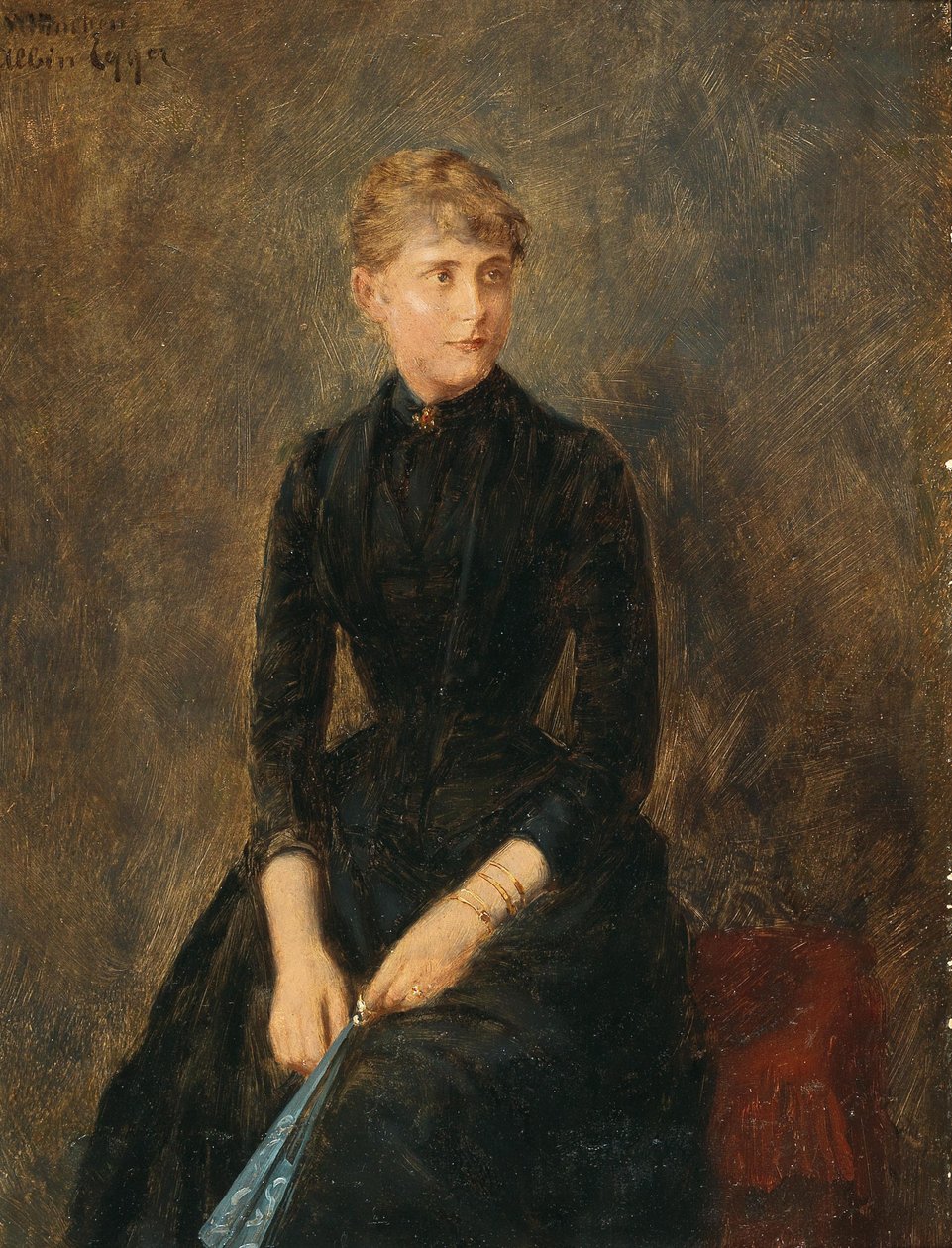 صورة للمغني Hedwig Helbig 1869-1951 ، ج. 1889. بواسطة ألبين إيجر لينز