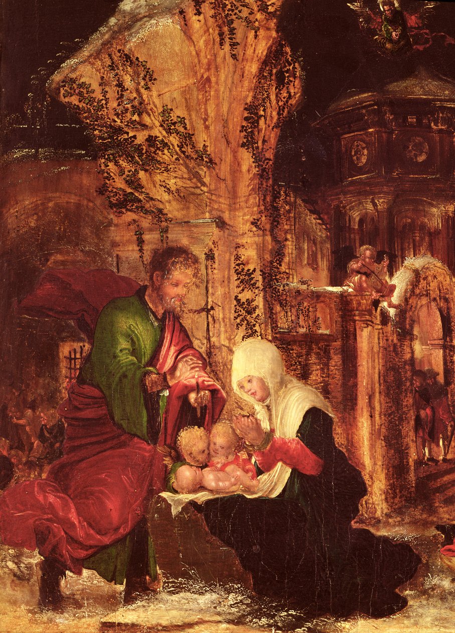 ولادة المسيح (الليلة المقدسة) ، c.1520-25 ، (تفاصيل 66588) بواسطة ألبريشت التدورفر