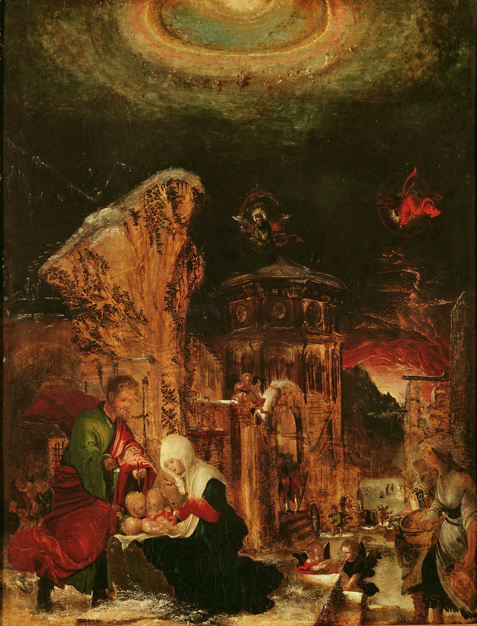 ولادة المسيح (الليلة المقدسة) ، c.1520-25 ، (لمزيد من التفاصيل انظر 66589) بواسطة ألبريشت التدورفر