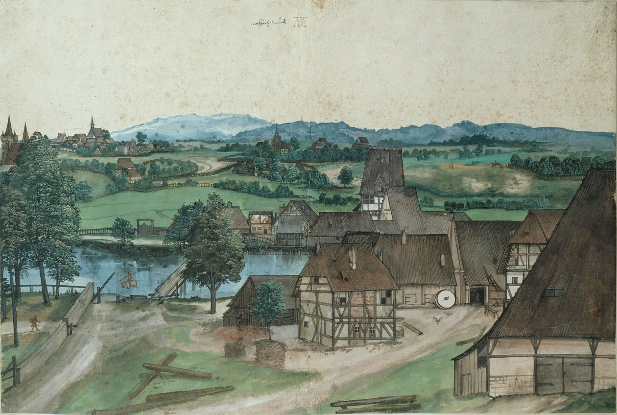 Hallerwiesen an der Pegnitz خارج نورمبرغ بواسطة ألبريشت دورر