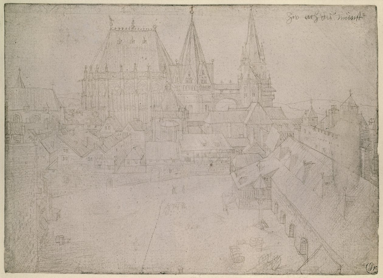 The Minster at Aachen ، 1520 (silverpoint on paper) بواسطة ألبريشت دورر