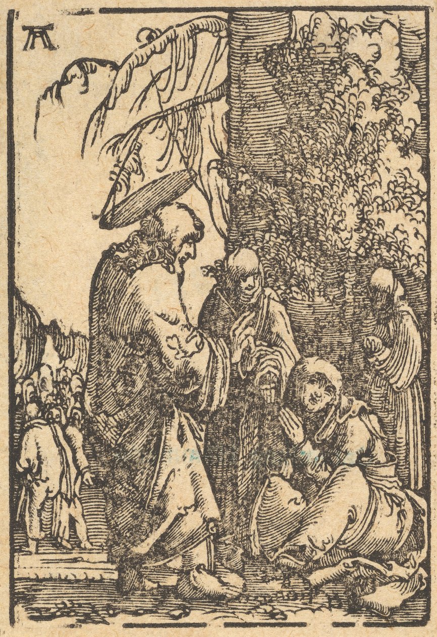 المسيح يأخذ إجازة من والدته ، من سقوط وإنقاذ البشرية من خلال ... ، كاليفورنيا. 1513. بواسطة ألبريشت التدورفر