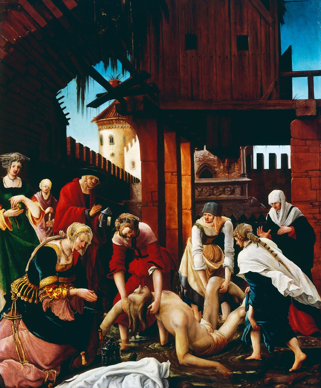 Recovery of the body of St Sebastian, c. 1510 بواسطة ألبريشت التدورفر