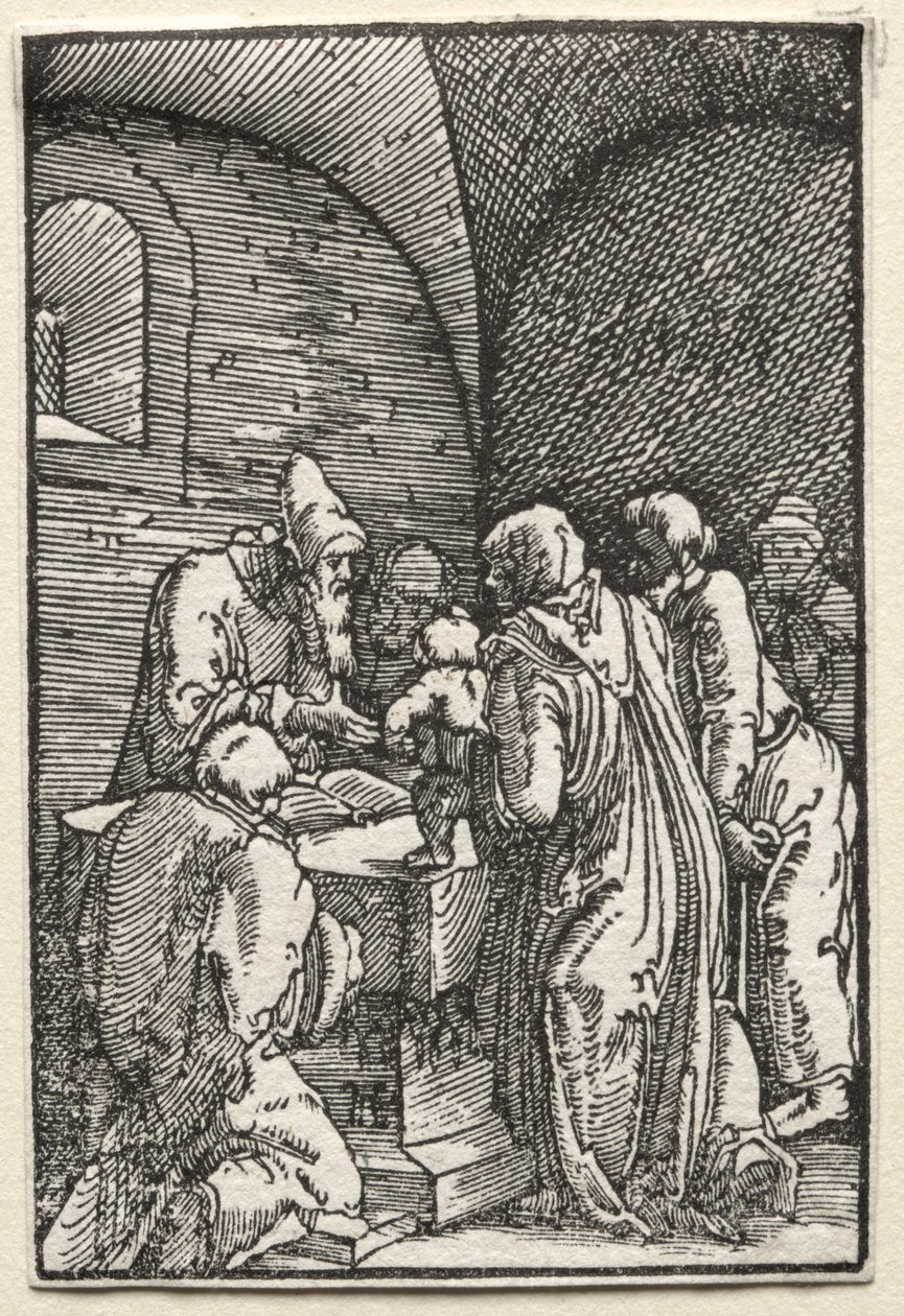 سقوط وفداء الإنسان: تقديم المسيح في الهيكل ، ج. 1515. بواسطة ألبريشت التدورفر