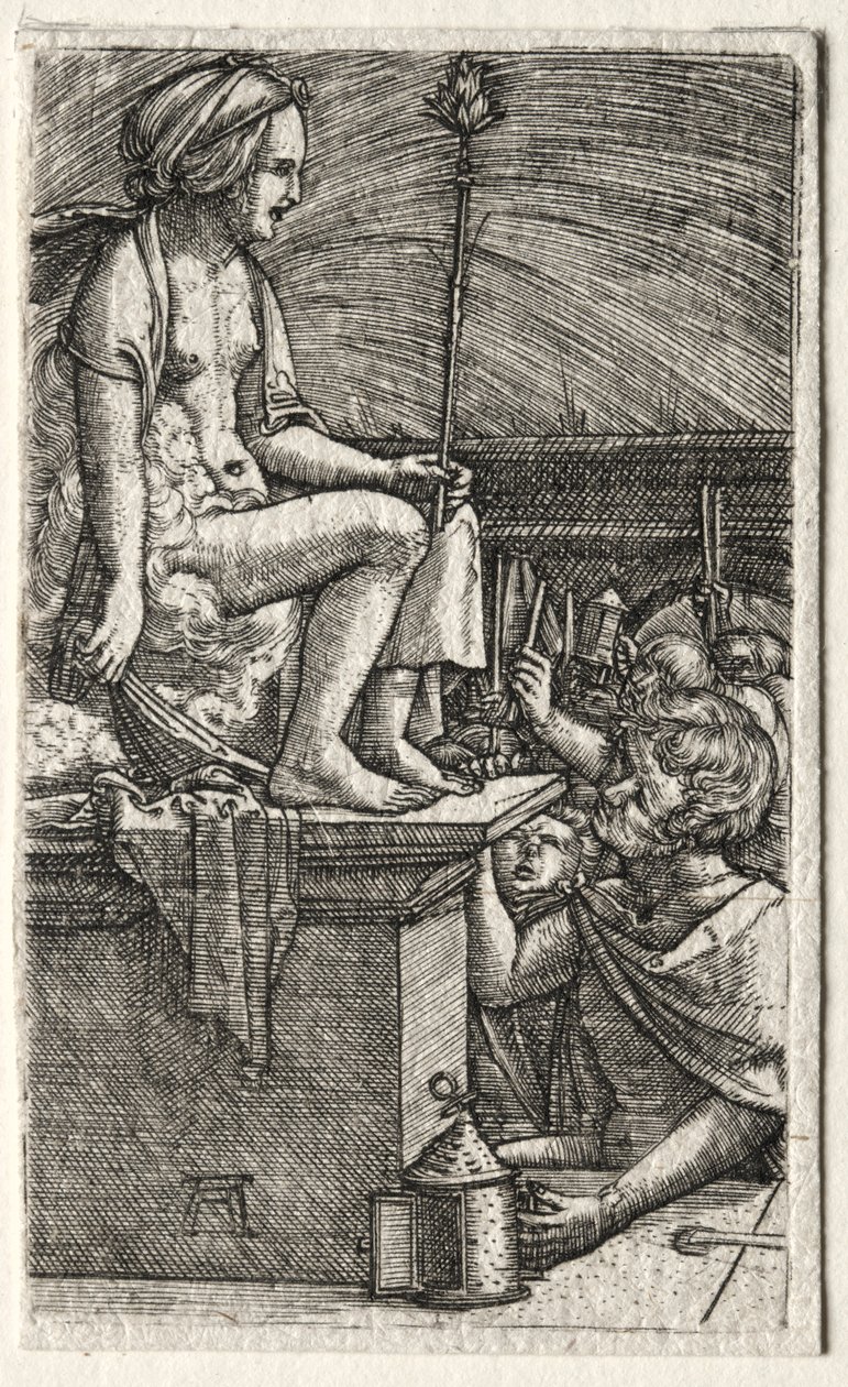 The Roman Courtesan or The Revenge of the Sorcerer Virgil، 1520-1526. بواسطة ألبريشت التدورفر