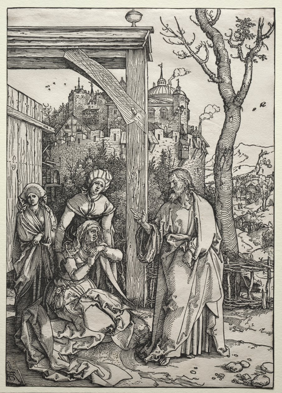 المسيح أخذ إجازة أمه ، ج. 1504-1505. بواسطة ألبريشت دورر