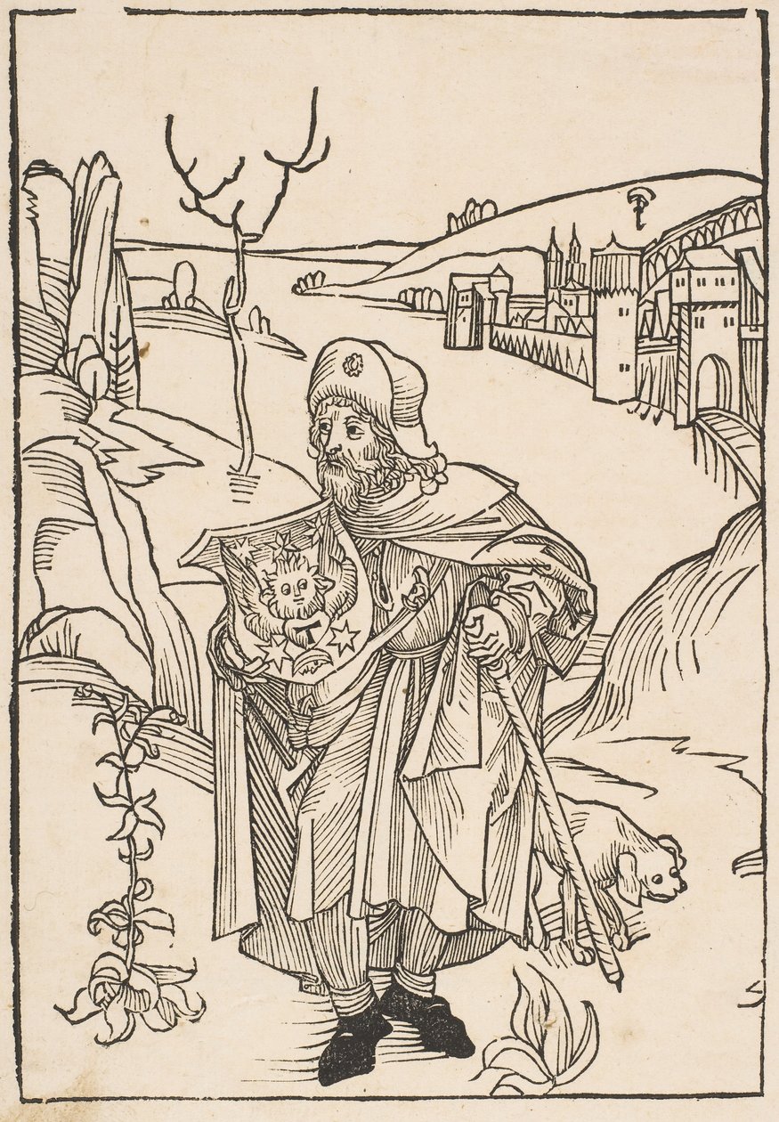 جيرسون كحاج ، واجهة إلى أوبرا جيرسونيس ، 1489. and بواسطة ألبريشت دورر