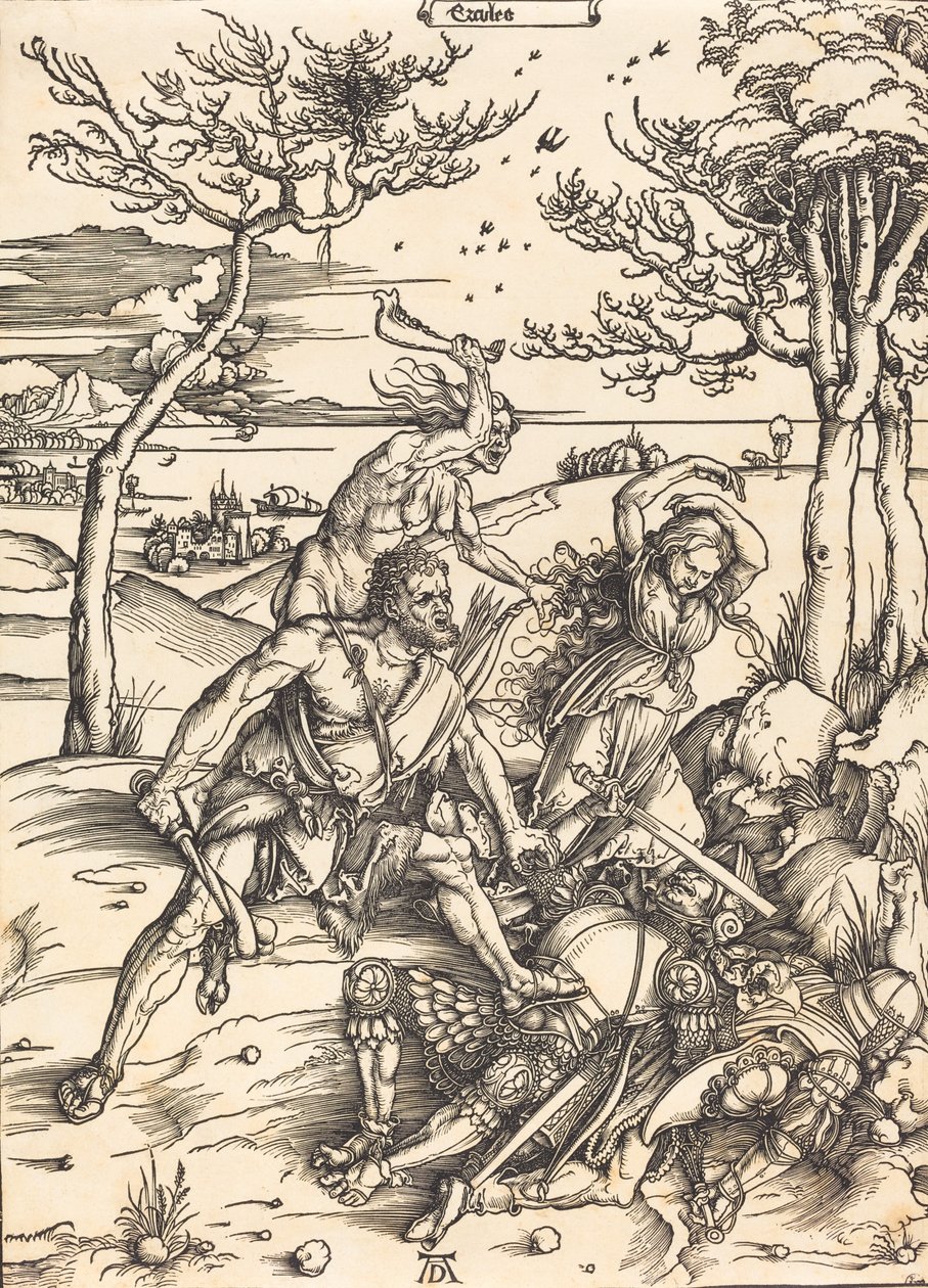 هرقل قهر Cacus Hercules ، ج. 1496 بواسطة ألبريشت دورر
