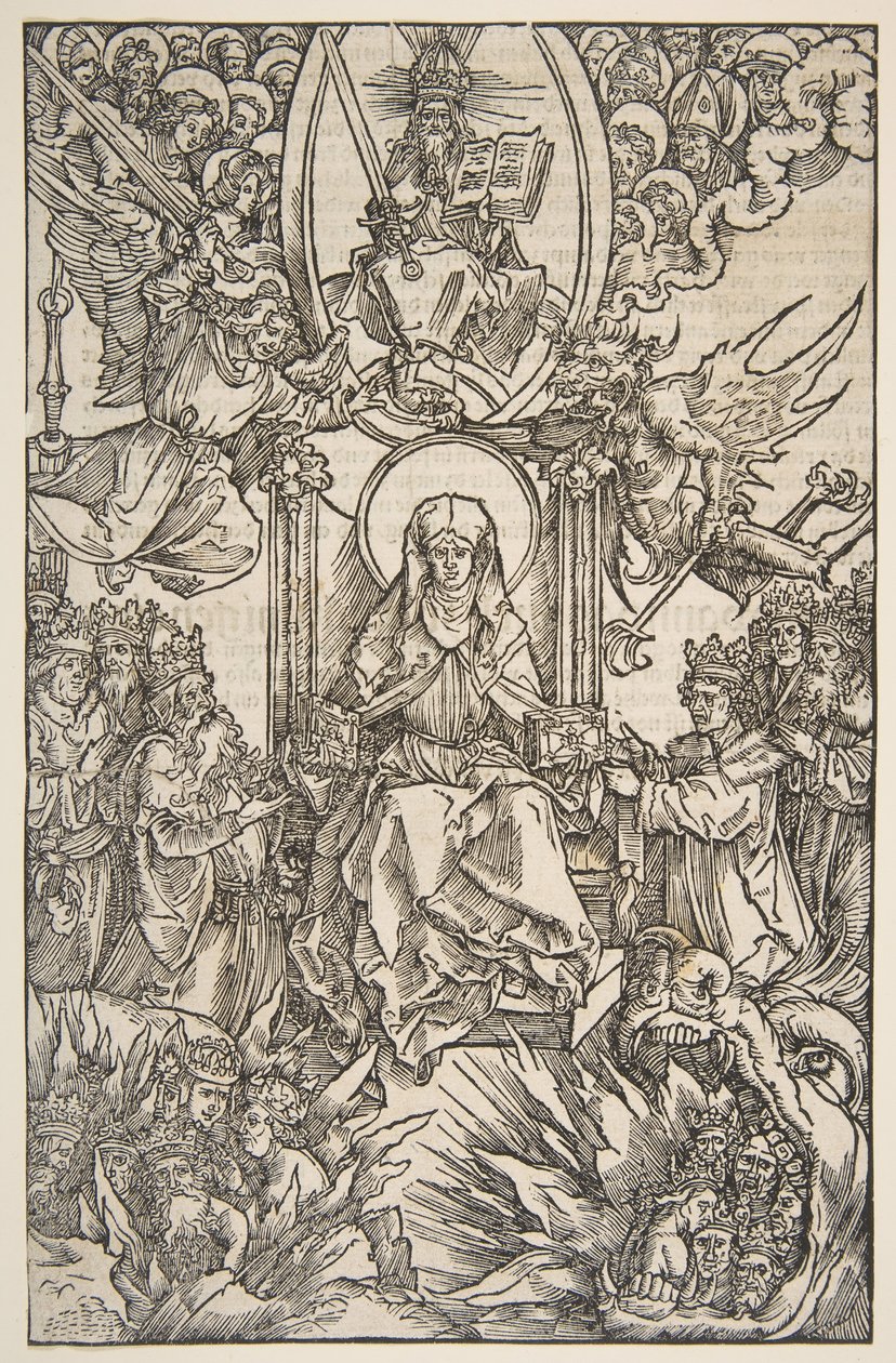 رسم توضيحي من Revelations St. Birgitte ، Koberger Nuremberg 1502 German Text.nd بواسطة ألبريشت دورر